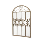 Sylvia Rustic Iron Windowpane Wall Mirror for Indoor & Outdoor Use