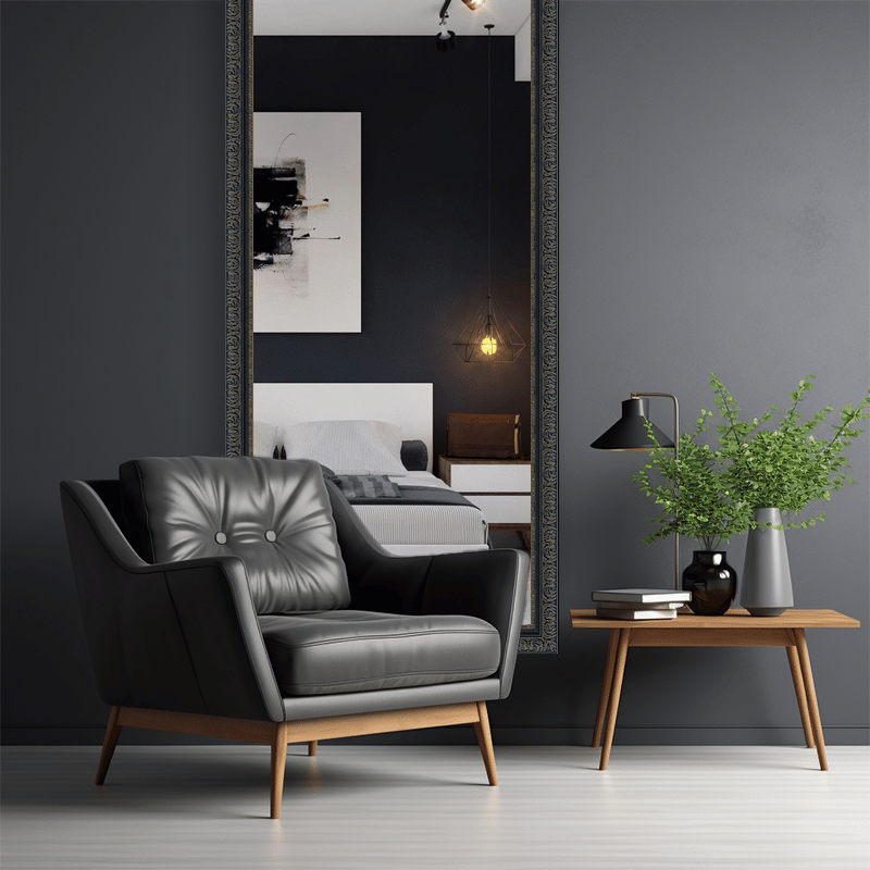 Mirror Space 65cm x 150cm / Black 350F-65150-P