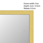 Mirror Space Aria Thin Gold Mirror 60x90cm / 65x150cm / 90x180cm