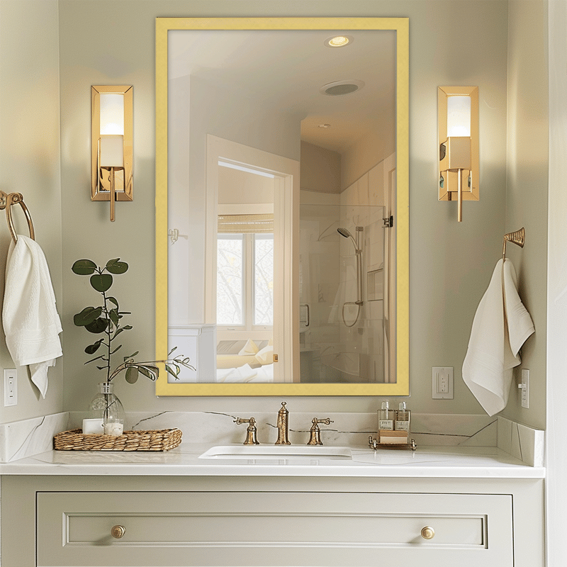 Mirror Space Aria Thin Gold Mirror 60x90cm / 65x150cm / 90x180cm 60cm x 90cm 232G-6090