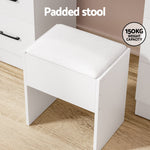 Artiss Debbie Hollywood Makeup Mirror and Table Set White