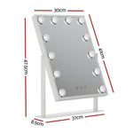 Embellir Hollywood Makeup Mirror White | MM-E-STAND-3040-FRAME-WH