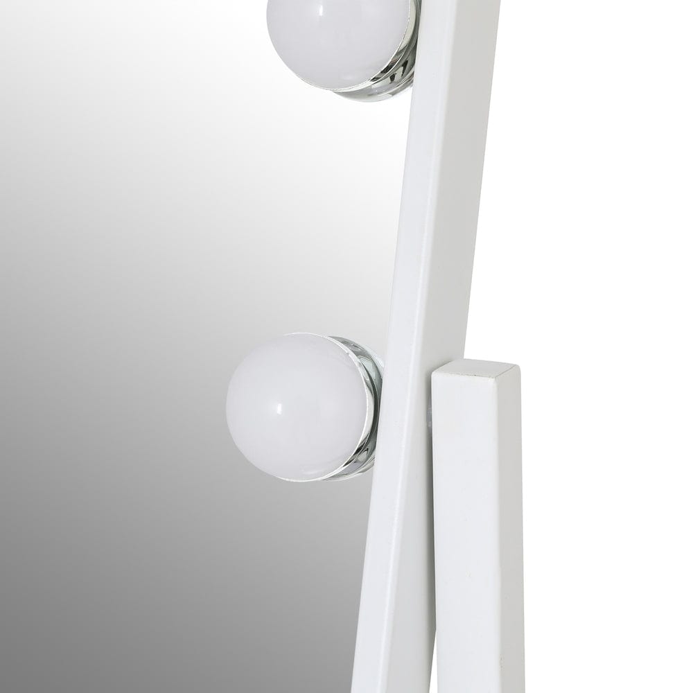 Embellir Hollywood Makeup Mirror White | MM-E-STAND-3040-FRAME-WH