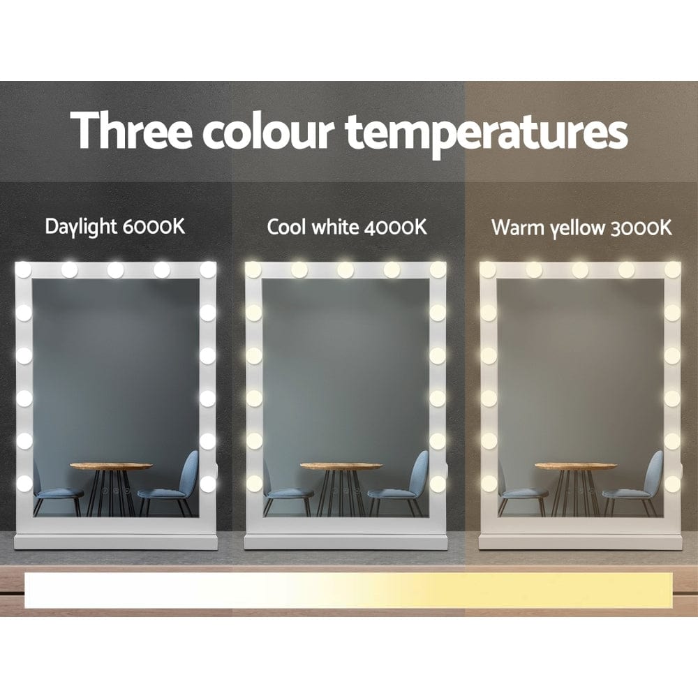 Embellir Hollywood  Makeup Mirror with 15 Bulbs |  MM-FRAME-4361-WH
