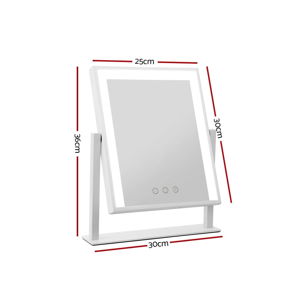 Embellir LED Makeup Mirror White | MM-STAND-2530LED-WH