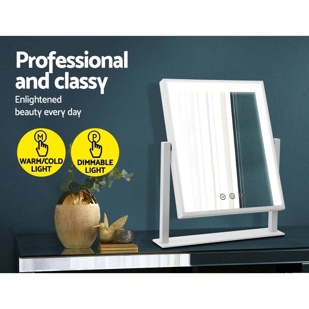 Embellir LED Makeup Mirror White | MM-STAND-2530LED-WH