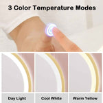 Gold Round LED Makeup Mirror Desktop  V324-CS-HOMIRGD403