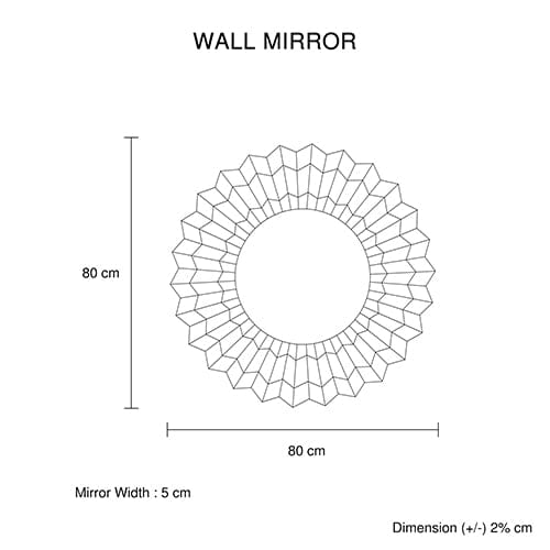 Artloge Cyra Wall Mirror Smokey Silver & Grey