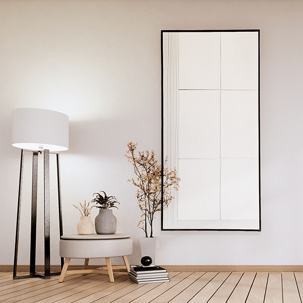 Genevieve Black Rectangular Wall Mirror