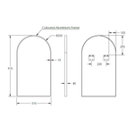 Remer Remer Modern Arch Mirror MA51 - Free shipping