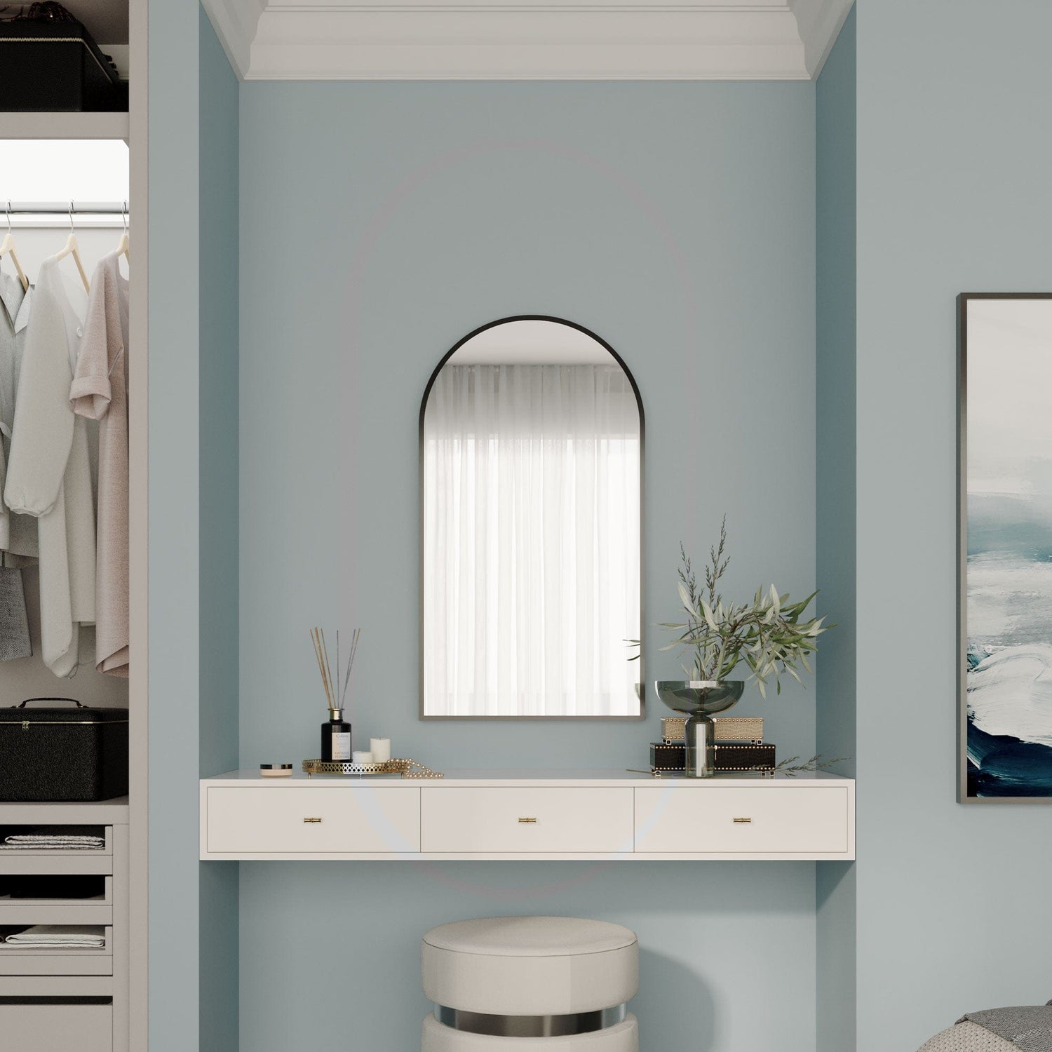 Remer Remer Modern Arch Mirror MA51 - Free shipping Gun Metal MA51-GM