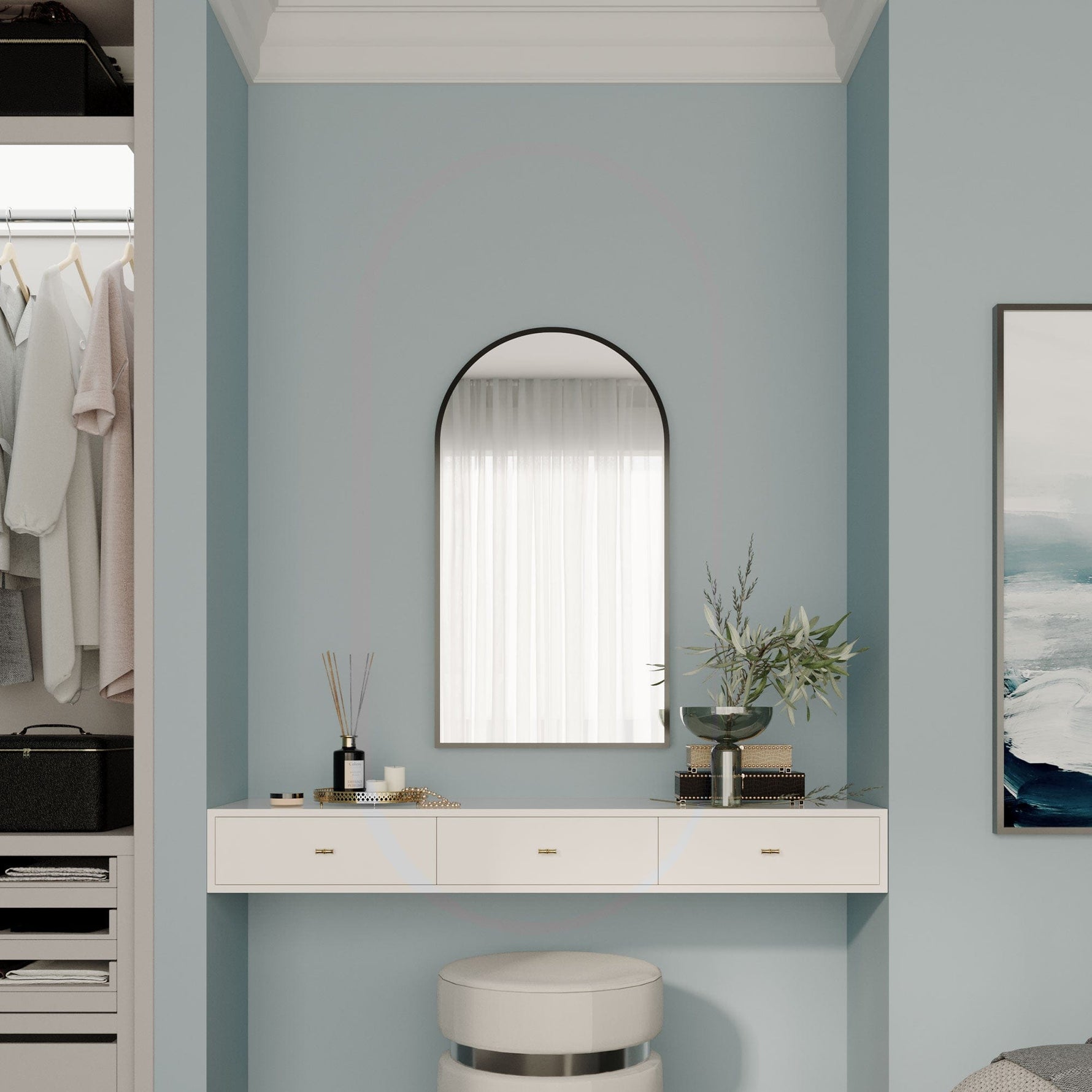 Remer Remer Modern Arch Mirror MA51 - Free shipping Gun Metal MA51-GM