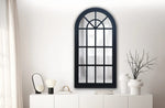 Style By Inspiration Black Arch Window Style Mirror Hamptons 70x130cm V292-MIRR-ARCH001