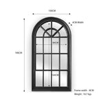 Style By Inspiration Black Arch Window Style Mirror V292-MIRR-ARCH001