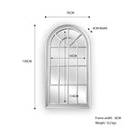 Elegant Collections White Arch Window Style Mirror V292-MIRR-ARCH002