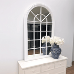 Elegant Collections White Arch Window Style Mirror V292-MIRR-ARCH002