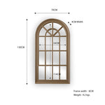 Style By Inspiration Brown Arch Window Style Mirror V292-MIRR-ARCH003