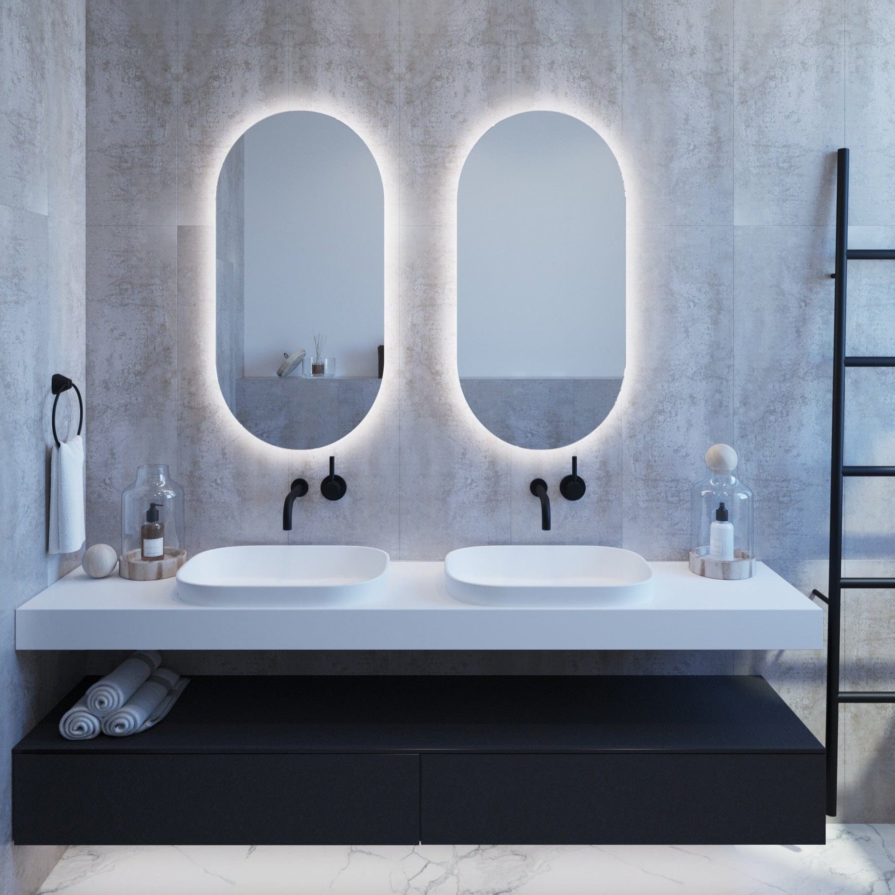 Thermogroup Ablaze Premium Pill Back-lit SO Range Mirror SO500C