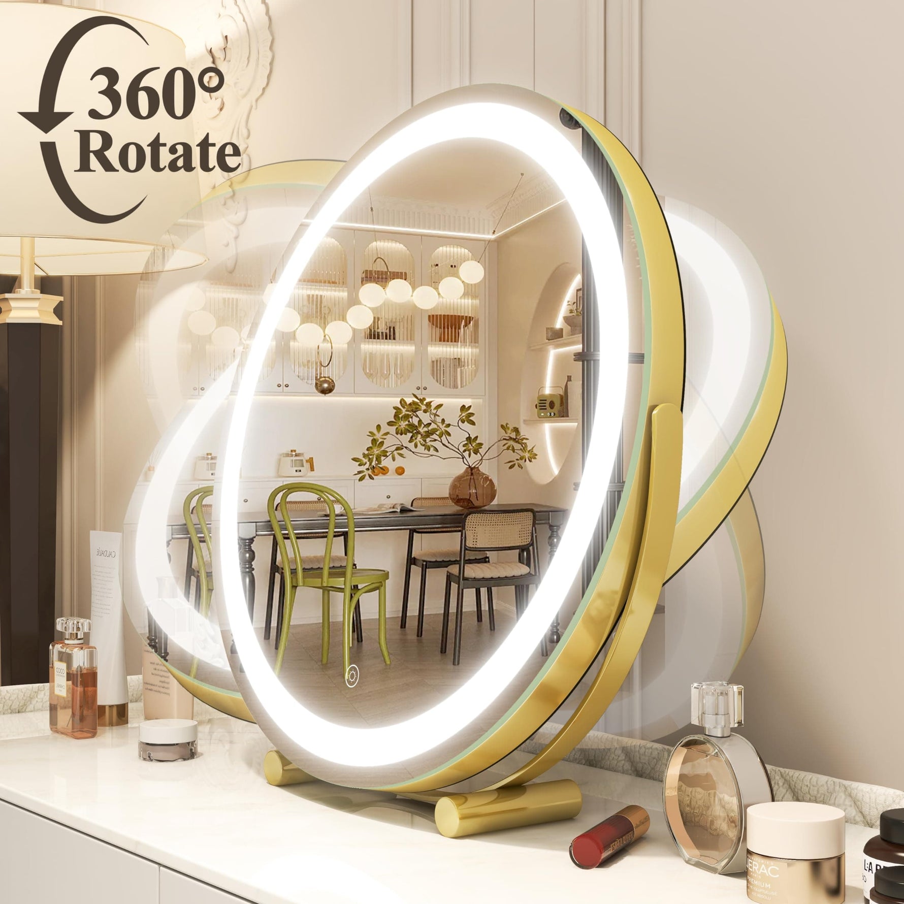 Vierose Gold V324-HO-MIRROR40CM-GD
