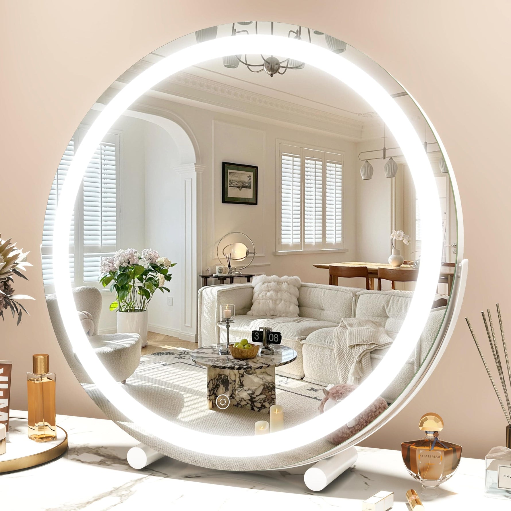 Vierose White V324-HO-MIRROR40CM-WH