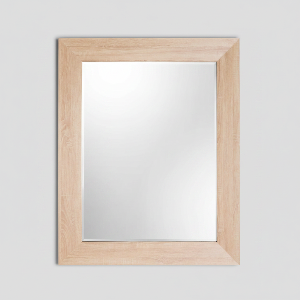 Rowan Woodland Mirror Textured Wood Frame